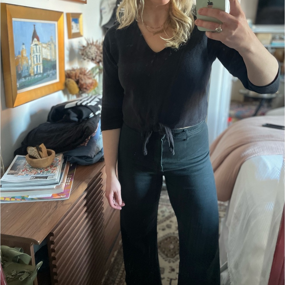 Black 3/4 Sleeve Top